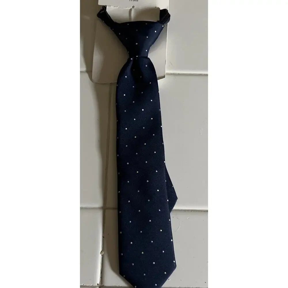 Cat & Jack Necktie Navy Polka Dot S/M